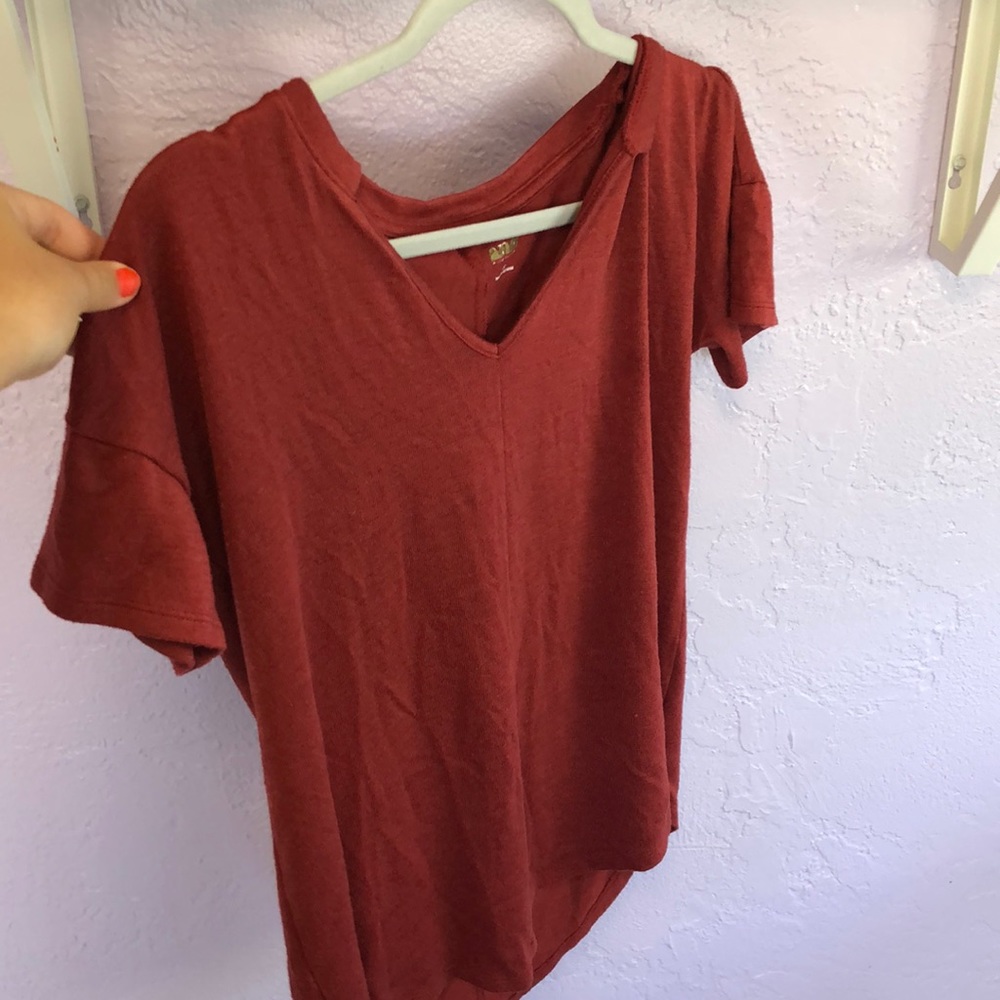 Red High/Low shirt